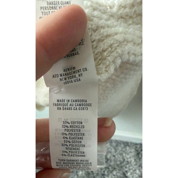 Aerie oversized waffle button up sweater women's size medium - Picture 5 of 6